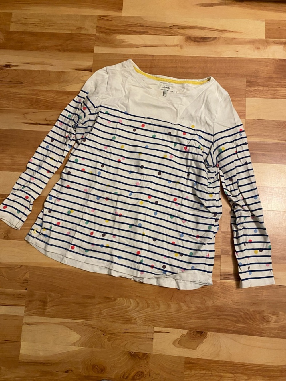 Joules stripe and polka dot shirt